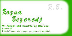 rozsa bezeredj business card